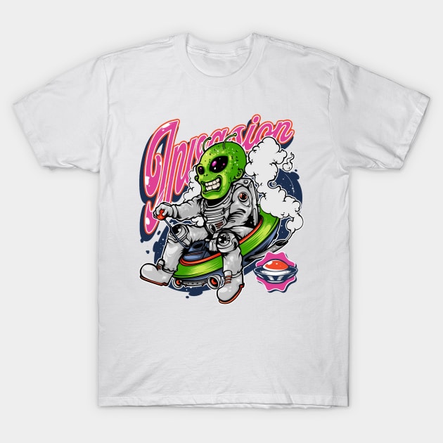 Alien Invasion T-Shirt by mmninestd